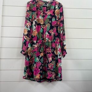 Dalia Pink and Purple Long Sleeve Sundress